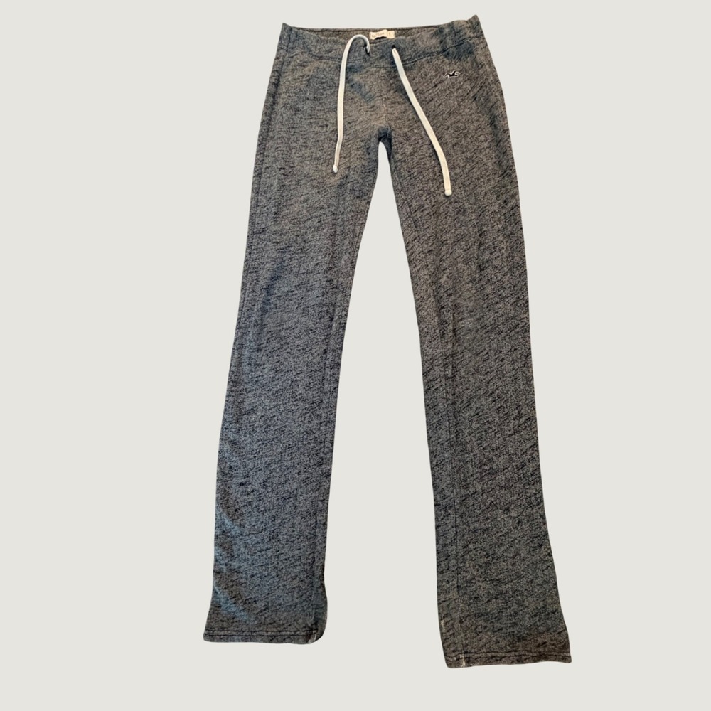 Hollister Sweatpants Size S Gray Marl Fleece Slim Straight Leg Lounge Pants